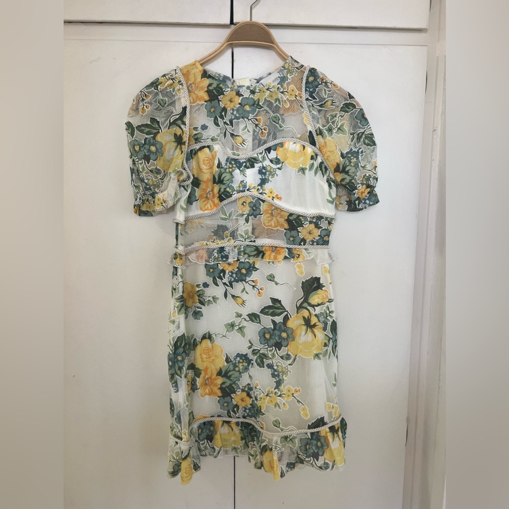 Alice McCall Yellow Floral Dress Size 4